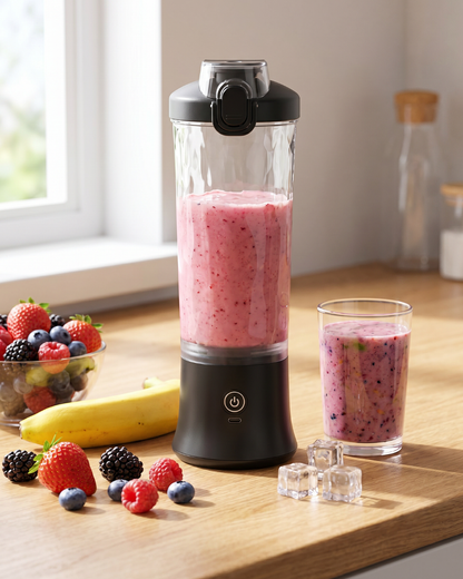 Portable Smoothie Blender Bottle