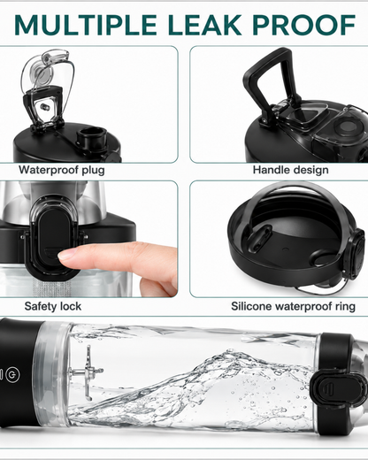 Portable Smoothie Blender Bottle
