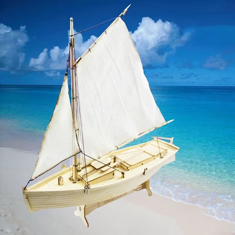 Handmade Wooden Sailboat Kit